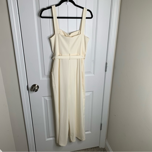 Zara white belted jumpsuit size medium minimalist vacation summer - Picture 8 of 10